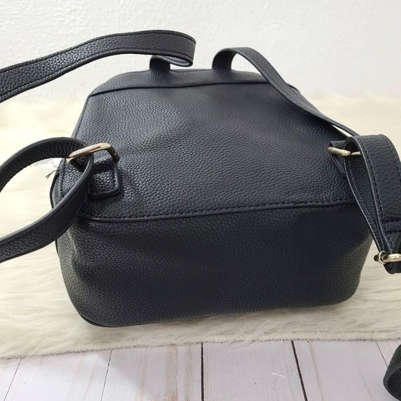 House of Harlow 1960 Black Textured Faux Leather Mini Backpack NWOT - Picture 7 of 12